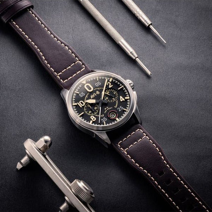 AVI-8 Spitfire Lock Midnight Oak Chronograph Quartz AV-4089-01 Miesten kello