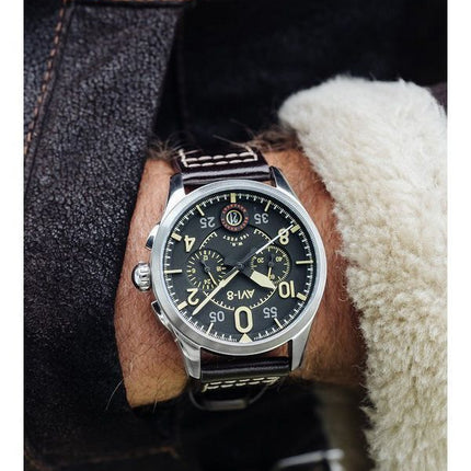 AVI-8 Spitfire Lock Midnight Oak Chronograph Quartz AV-4089-01 Miesten kello