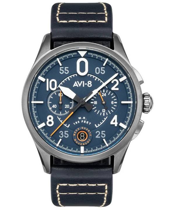 AVI-8 Spitfire Lock Channel Blue Chronograph Quartz AV-4089-04 Miesten kello