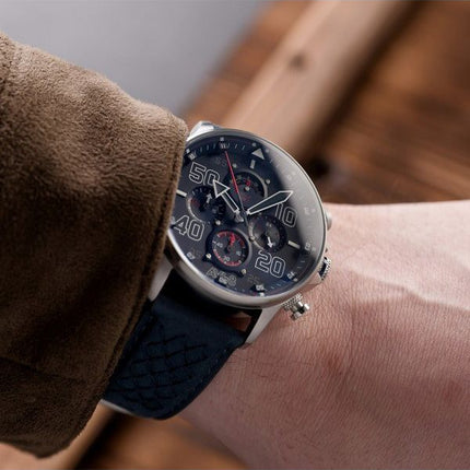 AVI-8 Hawker Typhoon Rb396 Sheila Chronograph Limited Edition Volkel Blue Dial Quartz AV-4093-07 miesten kello