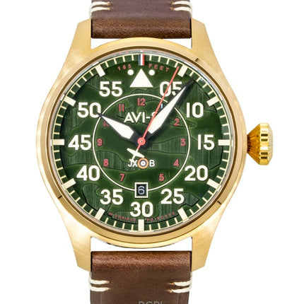 AVI-8 Hawker Hurricane Clowes Northholt -nahkahihnalla varustettu vihreällä soittaa automaattinen AV-4097-04 -miesten kello