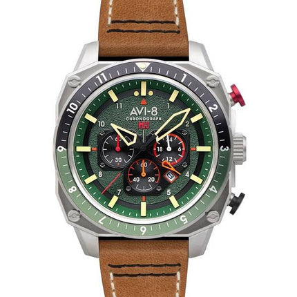 AVI-8 Hawker Hunter Atlas Dual Time Chronograph Forest Quartz AV-4100-01 Miesten kello