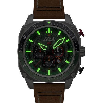 AVI-8 Hawker Hunter Atlas Dual Time Chronograph Forest Quartz AV-4100-01 Miesten kello