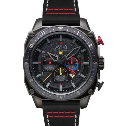 Avi-8 Hawker Hunter Atlas Dual Time Chronograph Musta OPS Quartz AV-4100-04 Miesten kello