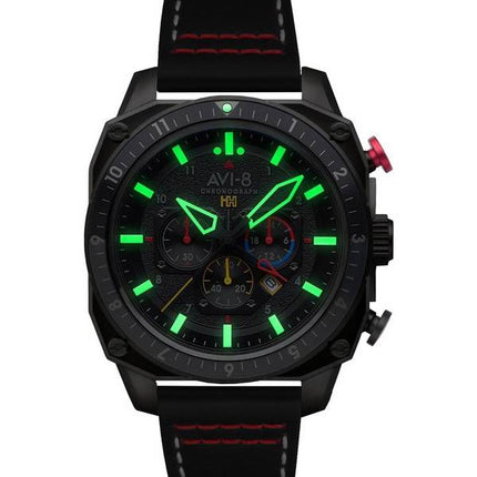 Avi-8 Hawker Hunter Atlas Dual Time Chronograph Musta OPS Quartz AV-4100-04 Miesten kello