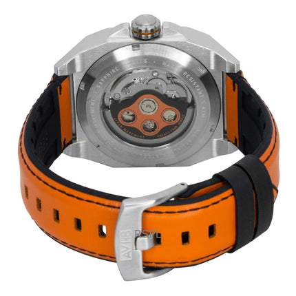 AVI-8 Bell X-1 Machbuster nahkaranneke grafiitinmusta kellotaulu automaattinen AV-4115-01 miesten kello
