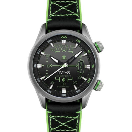 AVI-8 Hawker Harrier HUD Nahkahihna Gradienttimusta Kellotaulu Automaattinen AV-4117-02 Miesten kello