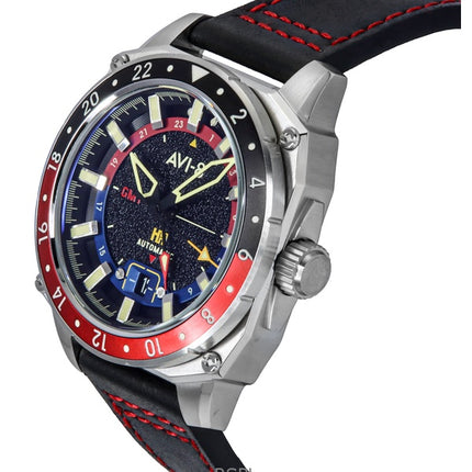 AVI-8 Hawker Hunter Atlas GMT Devil Black Dial automaattinen AV-4122-01 miesten kello
