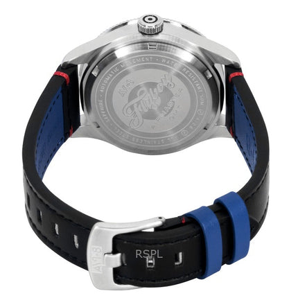 AVI-8 Flyboy Airmaster GMT nahkaranneke, moottorin musta kellotaulu, automaattinen AV-4128-01 miesten kello
