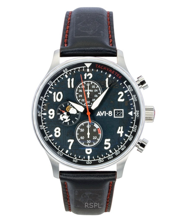 AVI-8 Hawker Hurricane Classic Chronograph Limited Edition Ace Black Dial Quartz AV-4132-01 miesten kello