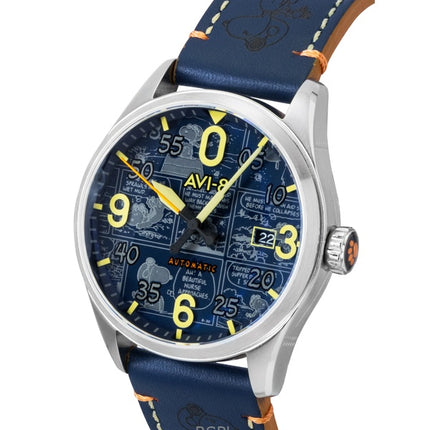 AVI-8 Spitfire Smith Peanuts Snoopy Flying Ace Limited Edition Beagle Blue Dial Automatic AV-4134-01 miesten kello