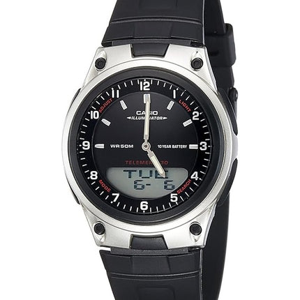 Casio analoginen digitaalinen Telememo valaisin AW-80-1AVDF AW-80-1AV Miesten kello