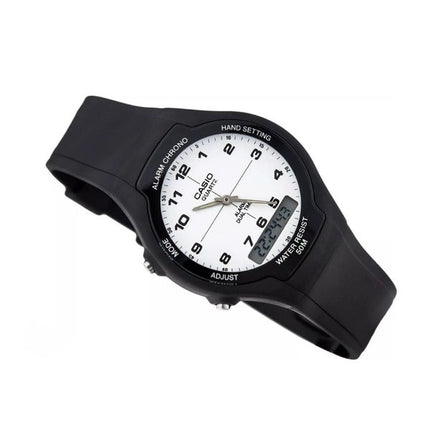 Kunnostettu Casio analoginen digitaalinen kaksoisaika AW-90H-7BVDF AW90H-7BVDF miesten kello