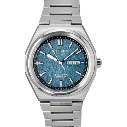 Citizen Zenshin Super Titanium Green Dial Eco-Drive AW0130-85X 100M miesten kello