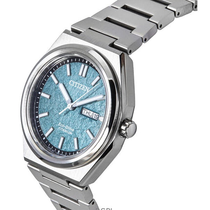 Citizen Zenshin Super Titanium Green Dial Eco-Drive AW0130-85X 100M miesten kello