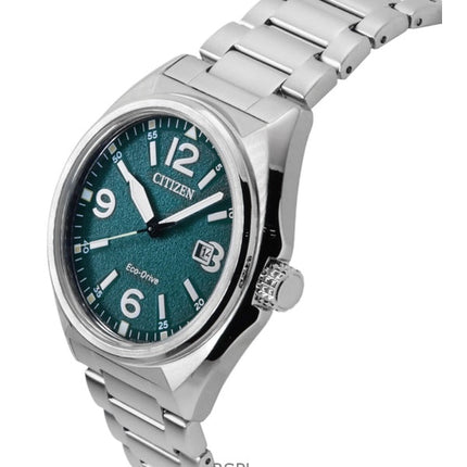 Citizen Eco-Drive ruostumattomasta teräksestä valmistettu vihreä kellotaulu AW1571-76X 100M miesten kello