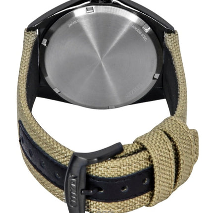 Citizen Eco-Drive vihreä nailonranneke mustalla kellotaululla AW1575-08E 100M miesten kello