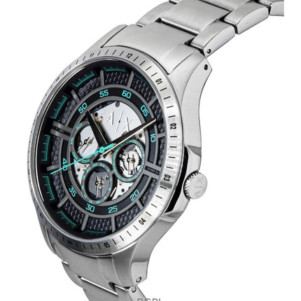 Armani Exchange AX2459 ruostumattomasta teräksestä valmistettu monitoiminen musta kellotaulu kvartsi miesten kello