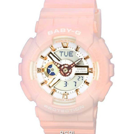 Casio Baby-G analoginen digitaalinen valkoinen kellotaulu kvartsi BA-110XRG-4A BA110XRG-4 100M naisten kello