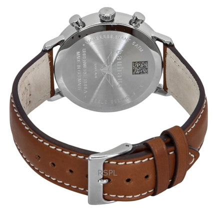 Bauhaus Chronograph -nahkaranneke, sininen kellotaulu, aurinkokennon 20863 naisten kello