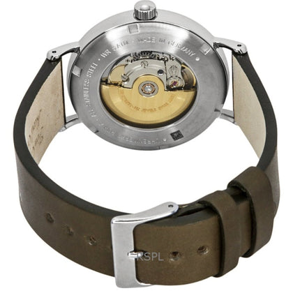 Bauhaus nahkaranneke beige soittaa automaattinen 21521 miesten kello