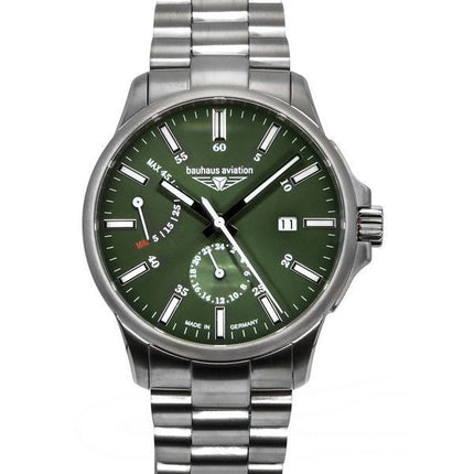 Bauhaus Aviation Titanium Tummanvihreä Kellotaulu Automaattinen 2860M4 100M Miesten kello