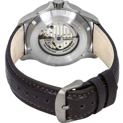 Bauhaus Aviation nahkaranneke Täysi valoisa beige kellotaulu automaattinen 28645 100M miesten kello