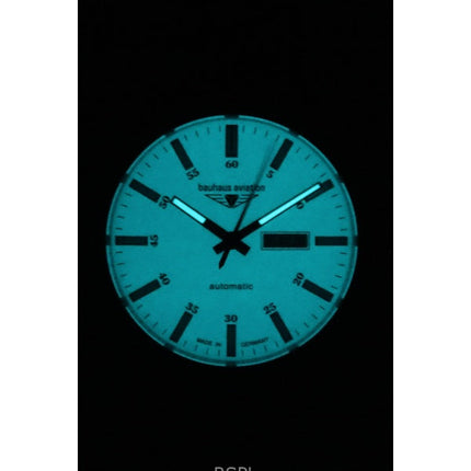 Bauhaus Aviation Titanium Beige Dial Automatic 2866M5 100M miesten kello