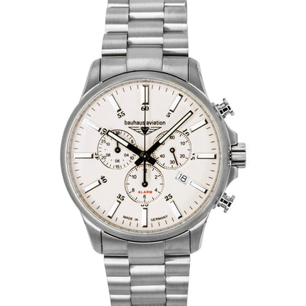 Bauhaus Aviation Chronograph Titanium Beige Dial Quartz 2880M5 100M miesten kello