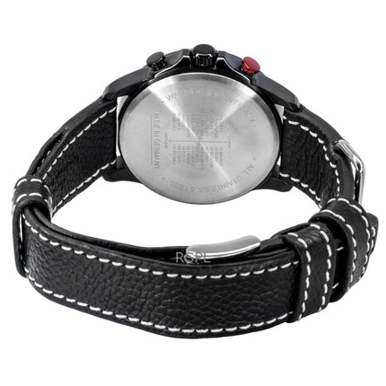 Bauhaus Aviation Chronograph -nahkahihnalla varustettu ruskealla kellotaululla varustettu kvartsi 28861 100M miesten kello