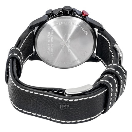 Bauhaus Aviation Flyback Chronograph -nahkahihnalla, ruskealla soittaa, kvartsi 28885 100M miesten kello