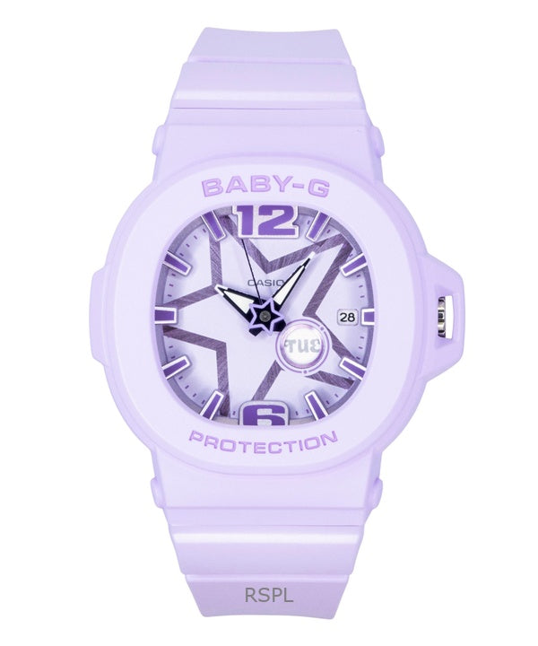 Casio Baby-G analoginen hartsiranneke violetilla kellotaululla kvartsi BGA-10D-6A 100M naisten kello