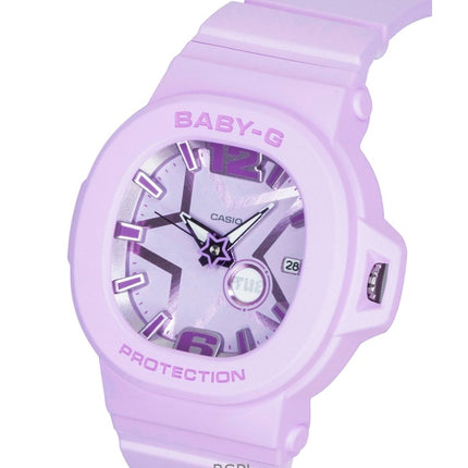 Casio Baby-G analoginen hartsiranneke violetilla kellotaululla kvartsi BGA-10D-6A 100M naisten kello