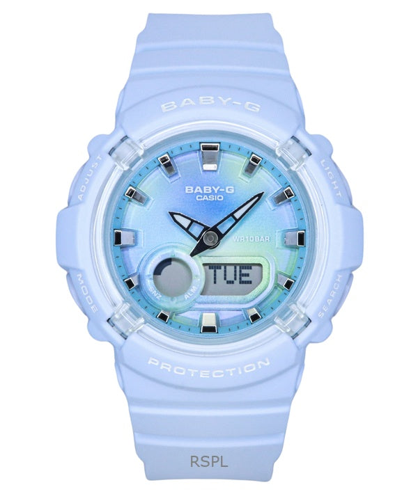 Casio Baby-G analoginen digitaalinen hartsiranneke sinisellä kellotaululla kvartsi BGA-280TD-2A 100M naisten kello