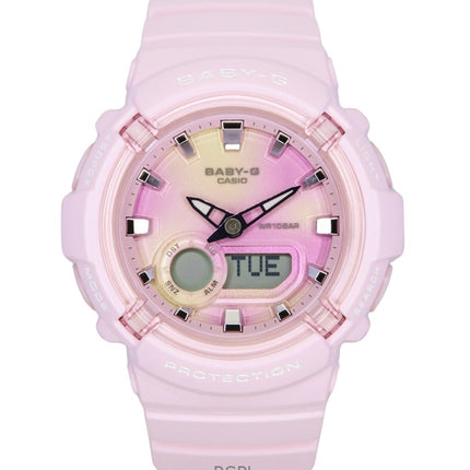 Casio Baby-G analoginen digitaalinen hartsiranneke monivärisellä kellotaululla kvartsi BGA-280TD-4A 100M naisten kello