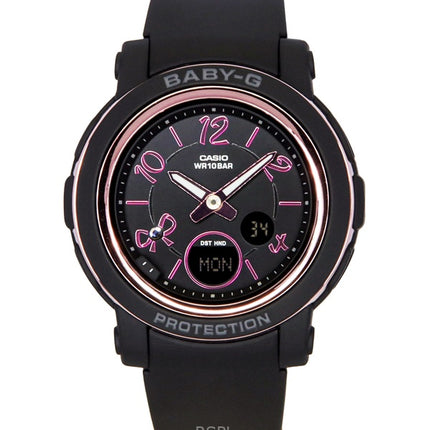 Casio Baby-G analoginen digitaalinen hartsihihna musta kellotaulu kvartsi BGA-290RA-1A 100M naisten kello