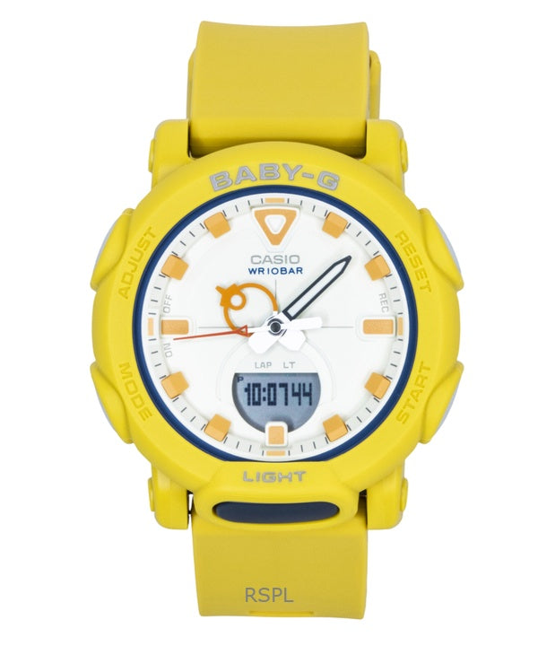 Casio Baby-G analoginen digitaalinen hartsiranneke, valkoinen kellotaulu, kvartsi, BGA-310RP-9A, 100M naisten kello