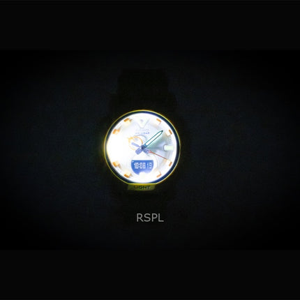 Casio Baby-G analoginen digitaalinen hartsiranneke, valkoinen kellotaulu, kvartsi, BGA-310RP-9A, 100M naisten kello