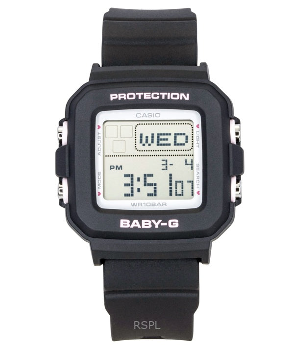 Casio Baby-G Plus digitaalinen hartsiranneke kvartsi BGD-10KH-1 100M naisten kello silikonipidikkeellä