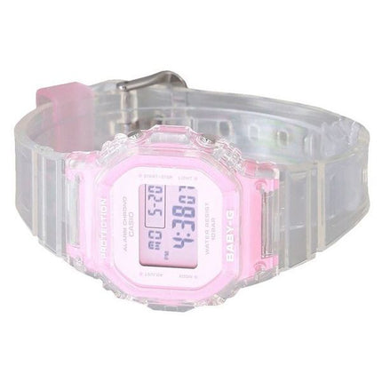 Casio Baby-G Digital Summer Jelly läpinäkyvä vaaleanpunainen hartsihihna kvartsi BGD-565SJ-7 100M naisten kello