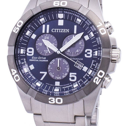 Citizen Brycen Eco-Drive Titanium Chronograph ikuinen kalenteri BL5558 - 58L miesten kello