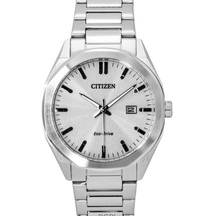Citizen Eco-Drive ruostumattomasta teräksestä valmistettu hopeinen kellotaulu BM7600-81A 100M miesten kello
