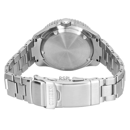 Citizen Promaster Dive -ruostumattomasta teräksestä valmistettu musta kellotaulu Eco-Drive BN0261-51E 200M miesten kello