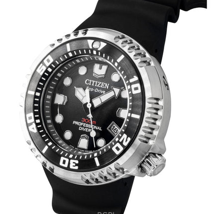 Citizen Promaster -kumiranneke, musta kellotaulu, Eco-Drive Diver&#39;s BN1024-01E 300M miesten kello