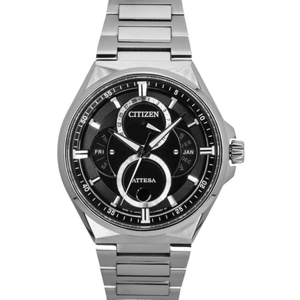 Citizen Attesa Super Titanium Moon Phase Black Dial Eco-Drive BU0060-68E 100M miesten kello