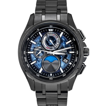 Citizen Eco-Drive Hakuto-R Super Titanium Moon Phase Blue Dial BY1008-67L 100M miesten kello