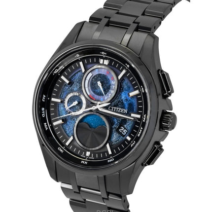 Citizen Eco-Drive Hakuto-R Super Titanium Moon Phase Blue Dial BY1008-67L 100M miesten kello