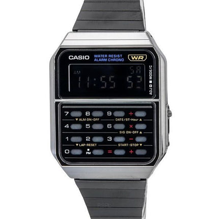 Casio Vintage digitaalinen laskin ruostumattomasta teräksestä valmistettu kvartsi CA-500WEGG-1B miesten kello
