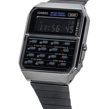 Casio Vintage digitaalinen laskin ruostumattomasta teräksestä valmistettu kvartsi CA-500WEGG-1B miesten kello