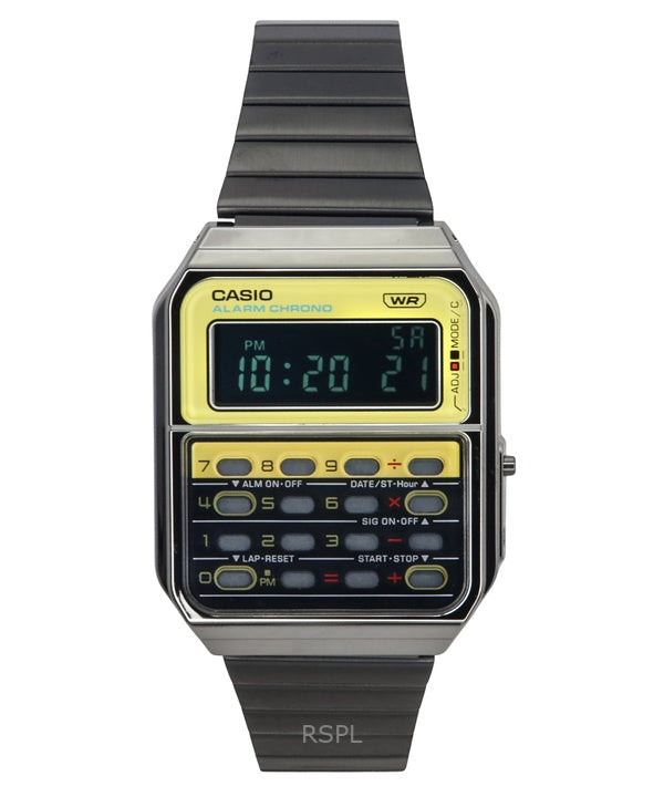 Casio Vintage Heritage Colors Digitaalinen ruostumattomasta teräksestä valmistettu kvartsi CA-500WEGG-9B unisex-laskinkello